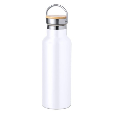 WHITE 500 ml BAMBOO/STAINLESS-STEEL BOTTLE NAXEL