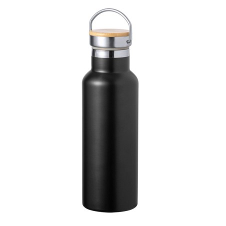 BORRACCIA ACCIAIO INOX E BAMBÙ 500 ml NAXEL NERO