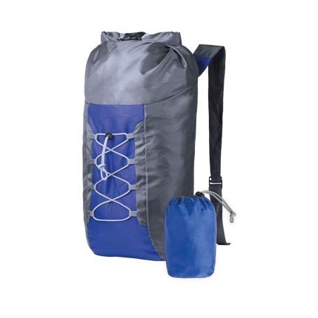 BLUE POLYESTER 210T FOLDABLE DRAWSTRING BAG HEDUX