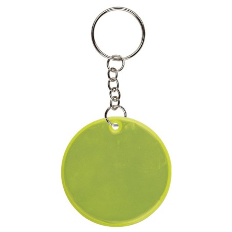 YELLOW REFLECTIVE CIRCLE KERYRING FRIZY