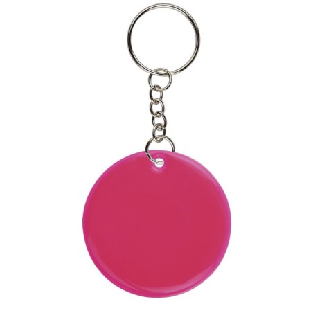 FUCHSIA REFLECTIVE CIRCLE KERYRING FRIZY