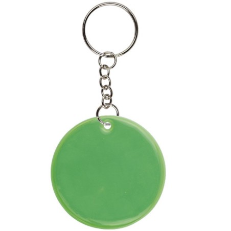 GREEN REFLECTIVE CIRCLE KERYRING FRIZY