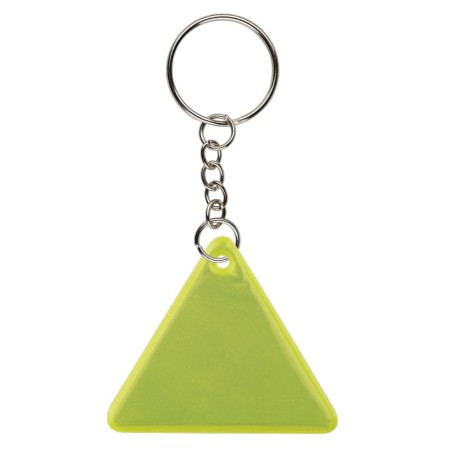 PORTE-CLÉS RÉFLÉCHISSANT FRIZY TRIANGLE JAUNE