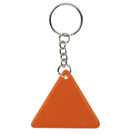 PORTE-CLÉS RÉFLÉCHISSANT FRIZY TRIANGLE ORANGE