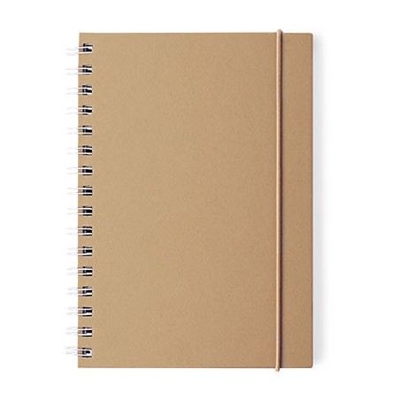 WHITE RECYCLED CARDBOARD NOTEBOOK ZUBAR