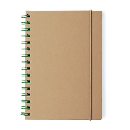 GREEN RECYCLED CARDBOARD NOTEBOOK ZUBAR