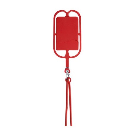 LANYARD SILICONA VELTUX ROJO