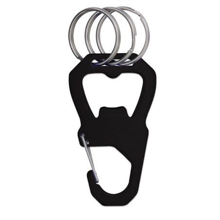 BLACK BOTTLE OPENER KEYRING KOOP