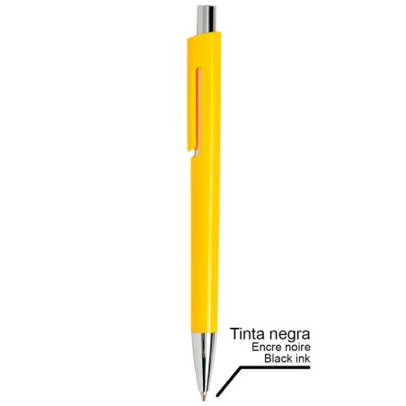 BOLIGRAFO PLASTICO BETA AMARILLO TINTA NEGRA