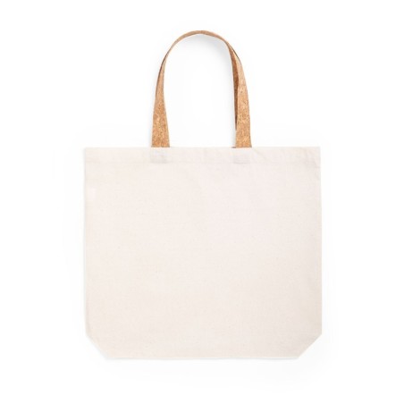 100% COTTON BAG WITH NATURAL-CORK HANDLES TUAREY