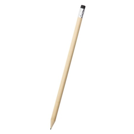 WOODEN PENCIL WITH BLCK COLORED ERASER COLROBY