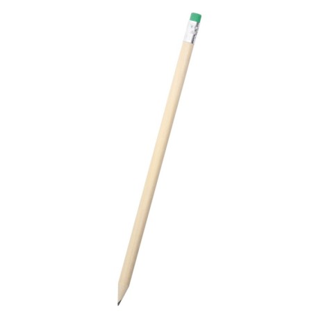 WOODEN PENCIL WITH GREEN COLORED ERASER COLROBY