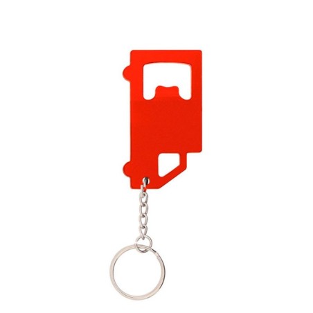 RED ALUMINUM KEYRING TRUCKIN