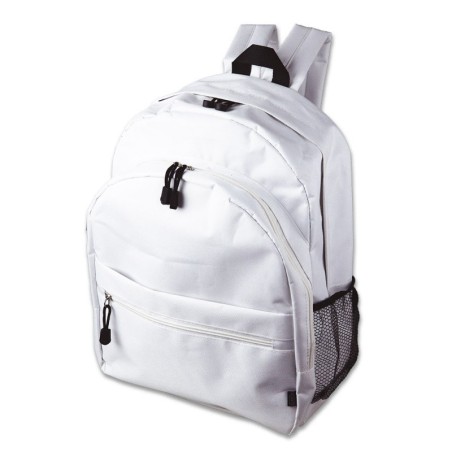 WHITE RPET-POLYESTER BACKPACK  BUSSY