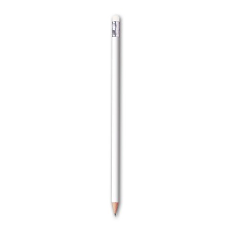 WHITE ROUND PENCIL WITH ERASER LARIS