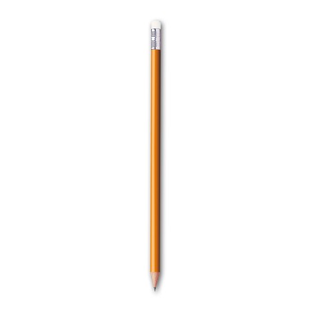 ORANGE ROUND PENCIL WITH ERASER LARIS