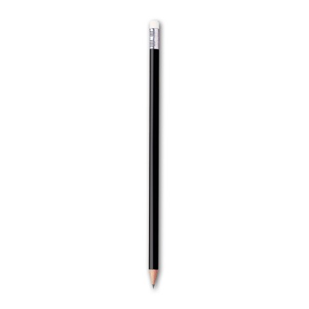 BLACK ROUND PENCIL WITH ERASER LARIS