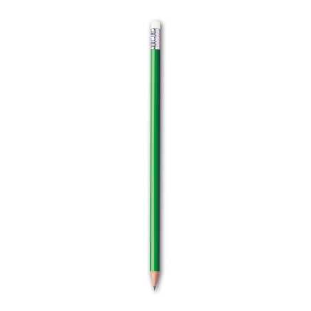 GREEN  ROUND PENCIL WITH ERASER LARIS