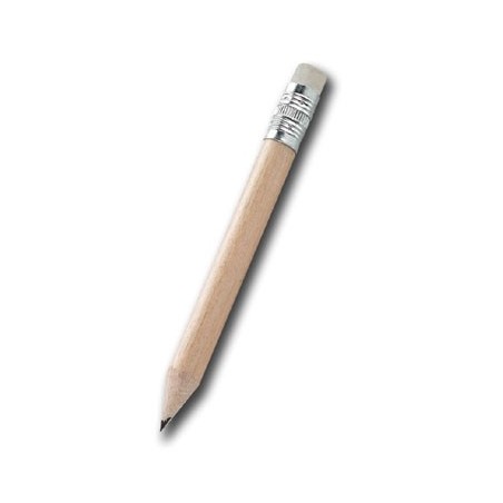 MINI ROUND NATURAL PENCIL WITH ERASER LABURA