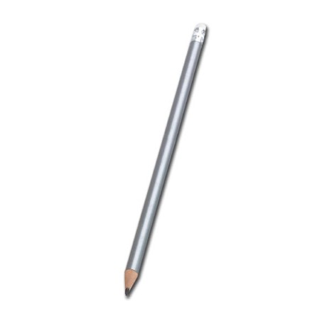 SILVER ROUND PENCIL WITH ERASER LARIO