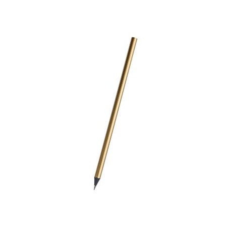 BLACK WOODEN GOLDEN ROUND PENCIL WITHOUT ERASER LATTO