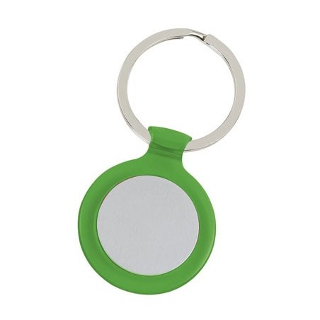 GREEN METALLIC KEY RING HELP