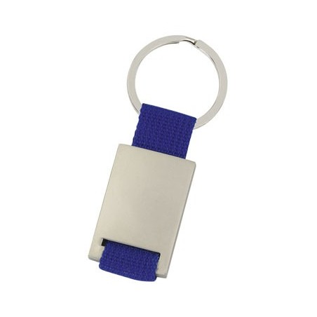 BLUE METALLIC KEY RING MATT