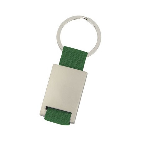 GREEN METALLIC KEY RING MATT