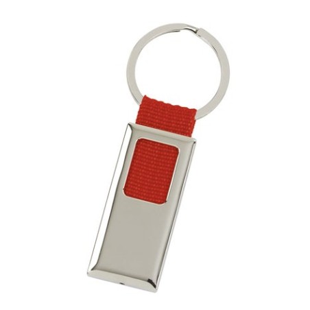 RED METALLIC KEY RING HOLE