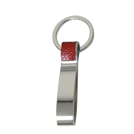 RED METALLIC KEY RING LAZE