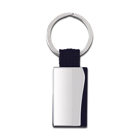 BLACK METALLIC KEY RING BISBI