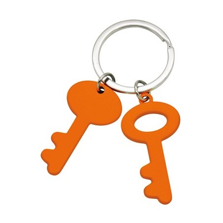 FLUOR ORANGE METALLIC KEY RING KEYTI