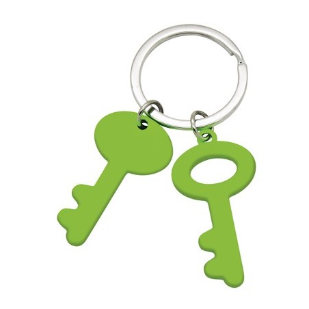 FLUOR GREEN METALLIC KEY RING KEYTI