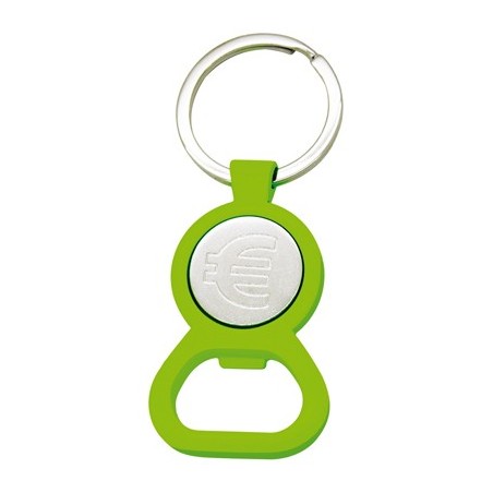 FLUOR GREEN METALLIC KEY RING TRIDENT