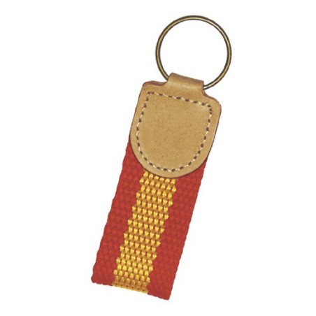 LEATHER/NYLON KEY RING NATIO SPAIN