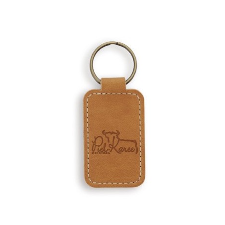 SQUARED KAREE LEATHER KEY RING