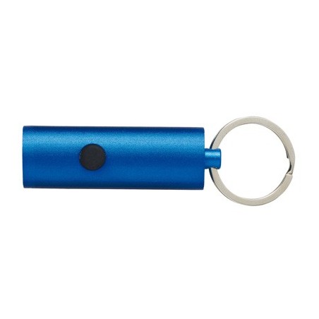 BLUE ALUMINIUM KEYRING TORCH BUTTON