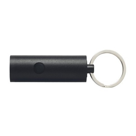 BLACK ALUMINIUM KEYRING TORCH BUTTON