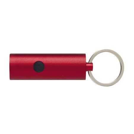 RED ALUMINIUM KEYRING TORCH BUTTON