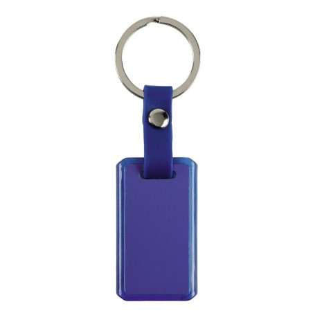 BLUE METALLIC KEY RING LABEL