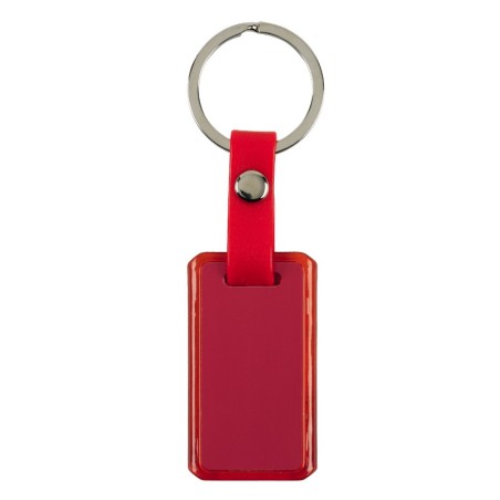 RED METALLIC KEY RING LABEL