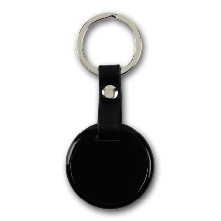 BLACK METALLIC KEY RING REDOLI