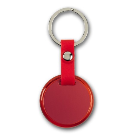 RED METALLIC KEY RING REDOLI