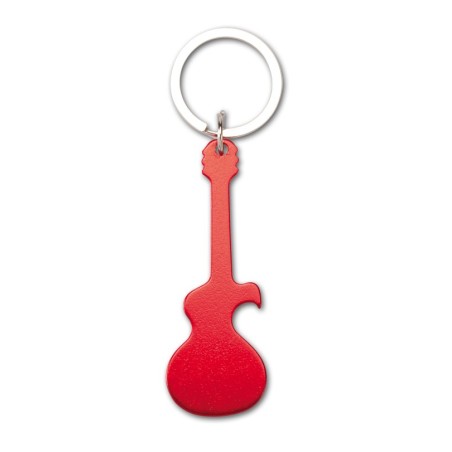 RED ALUMINIUM KEY RING GUITAR