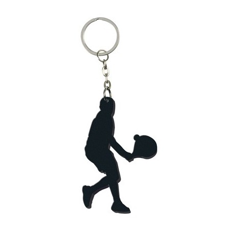 BLACK ALUMINIUM KEY RING PADDEL