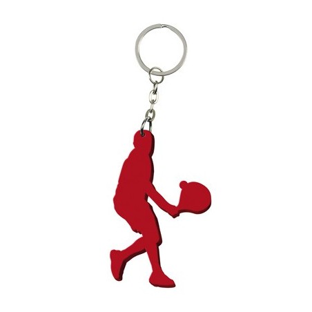 RED ALUMINIUM KEY RING PADDEL