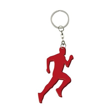 RED ALUMINIUM KEY RING RUNNING