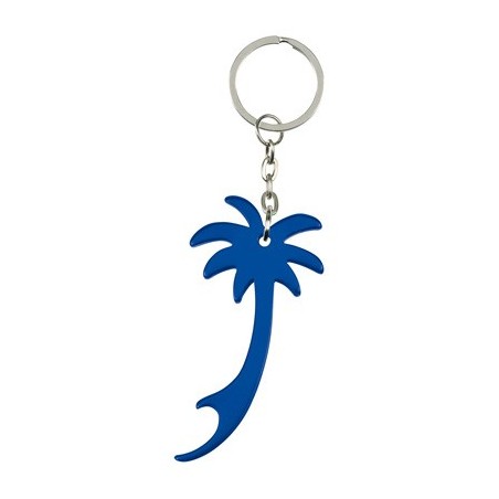 BLUE ALUMINIUM KEY RING PALM