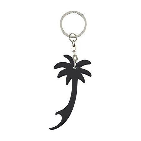 BLACK ALUMINIUM KEY RING PALM