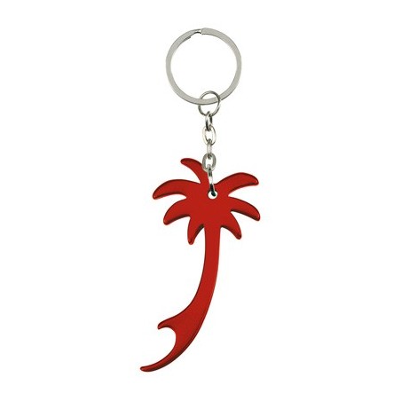 RED ALUMINIUM KEY RING PALM